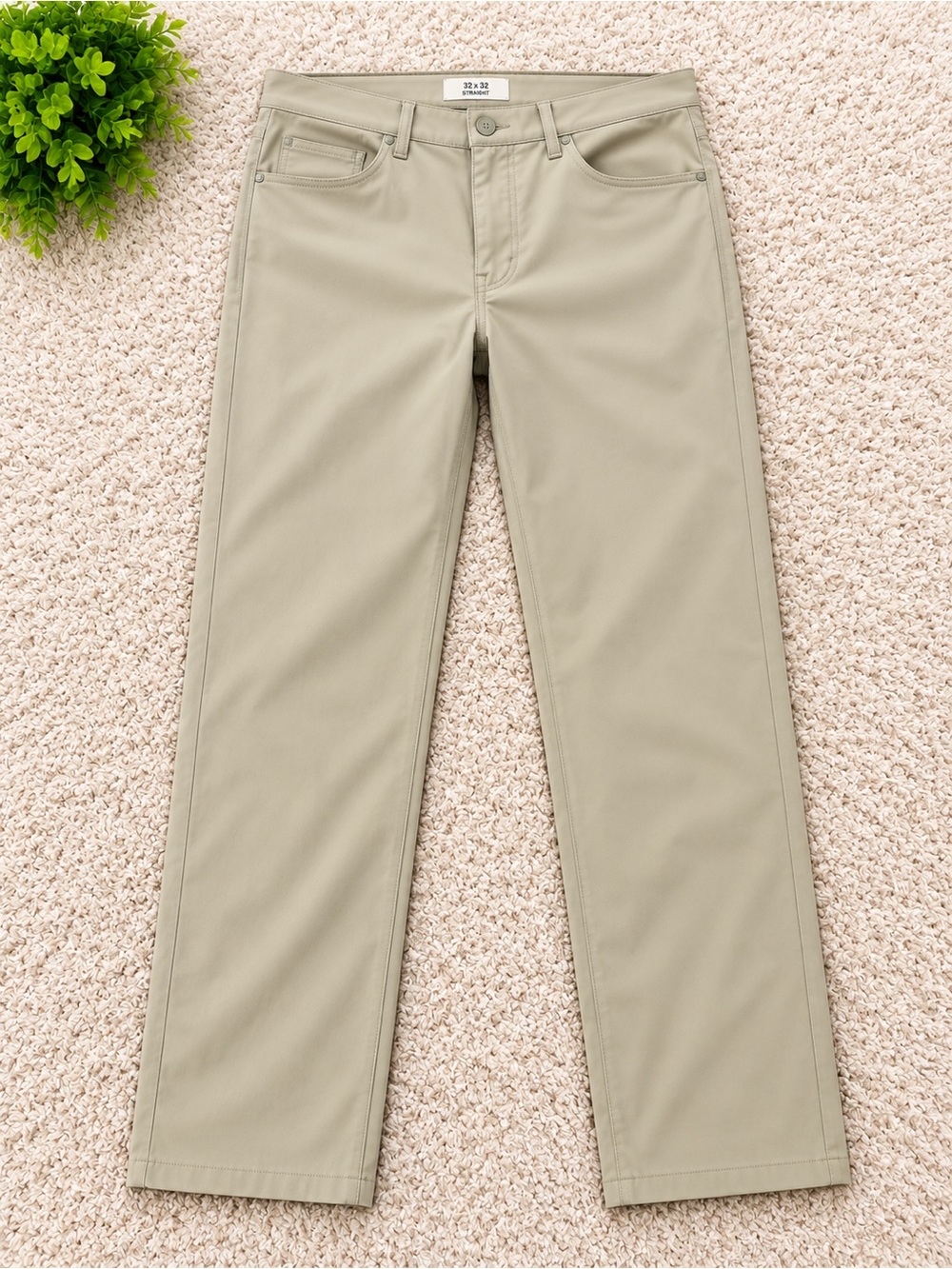 all in motion Men's Straight-Leg Khaki Chinos - Light Khaki
